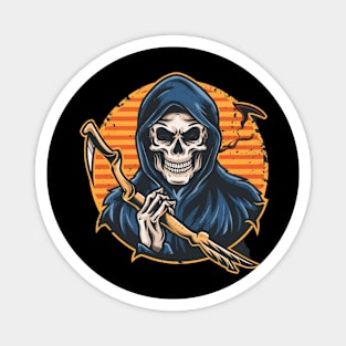 Grim Reaper Tattoo - Embrace the Shadows with Death's Embrace Ink Magnet